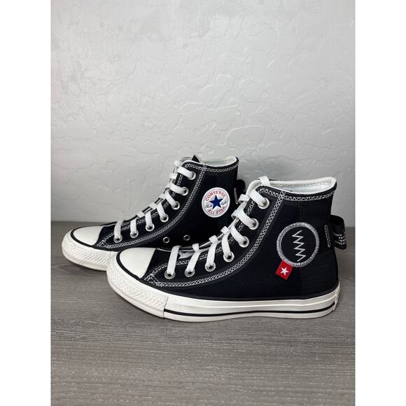 Converse Chuck Taylor All Star High 'Logo Tag - Black' A06105C Shoes W 5.5 M 3.5 - Picture 1 of 7
